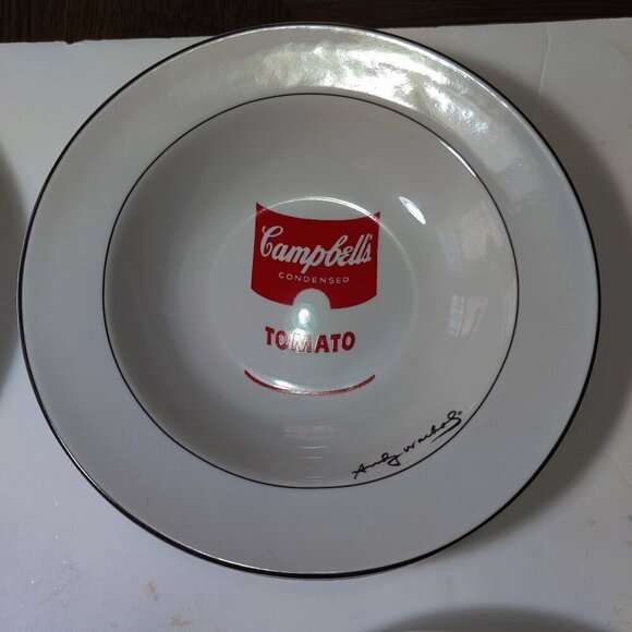 Tomato Soup Bowls Art Can Block Series of 4, signed by Pop Artist Andy Warhol. - Picture 6 of 9